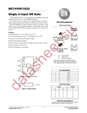 MC74VHC1G32DFT1G datasheet  